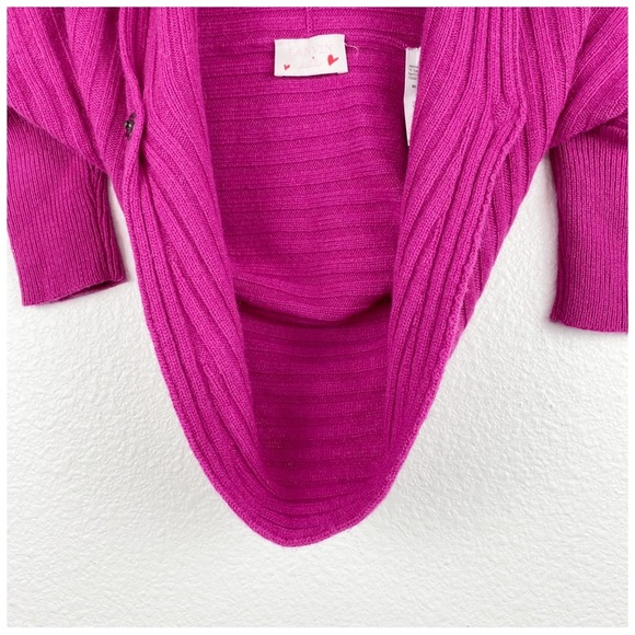 Lanvin Petite Pink Shrug Cashmere/Wool Cardigan‎ Size 4 - Picture 6 of 9